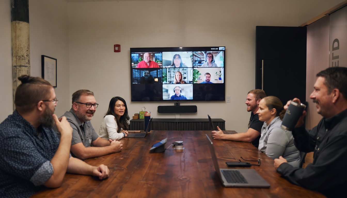 Team meeting at a conference table