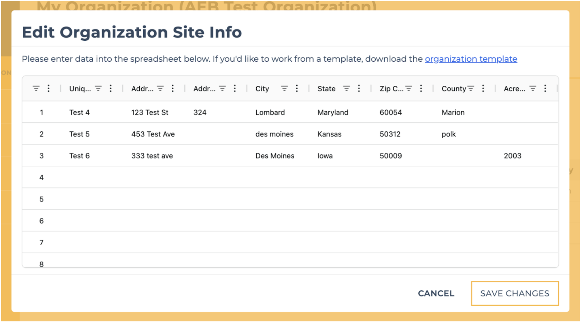 Application dashboard